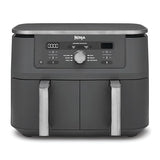 Ninja MAX Dual Zone 9.5L Air Fryer, 2 Drawers, Gunmetal DZ400UK