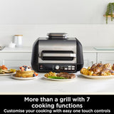 Ninja Foodi Max Pro Health Grill, Flat Plate & Air Fryer 3.8L, 7-in-1, Silver/Black AG651UK