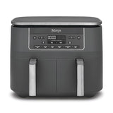 Ninja Dual Zone 6-in-1 7.6L Air Fryer, 2 Drawers, Gunmetal DZ300UK