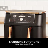 Ninja Foodi Dual Zone 9.5L Air Fryer, 2 Drawers, Copper/Black AF400UKCP