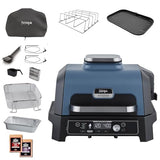 Ninja Woodfire Pro Connect XL Electric BBQ Grill, Blue & Black OG901UKAMZ