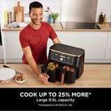 Ninja Foodi Dual Zone 9.5L Air Fryer, 2 Drawers, Copper/Black AF400UKCP