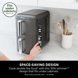 Ninja Double Stack XL 9.5L Air Fryer, 2 Drawers, Grey SL400UK