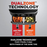 Ninja Foodi 6-in-1 Dual Zone 7.6L Air Fryer, 2 Drawers, Black AF300UK