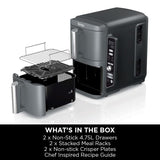 Ninja Double Stack XL 9.5L Air Fryer, 2 Drawers, Grey SL400UK