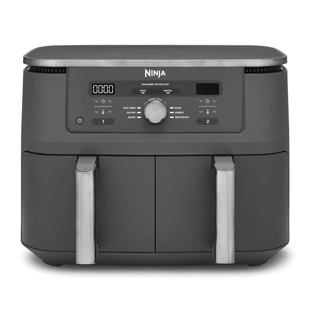 Ninja MAX Dual Zone 9.5L Air Fryer, 2 Drawers, Gunmetal DZ400UK