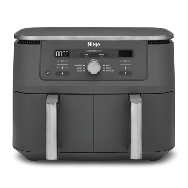 Ninja MAX Dual Zone 9.5L Air Fryer, 2 Drawers, Gunmetal DZ400UK